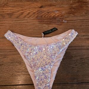 Glittery Sequin Women's Intimate in Cream by